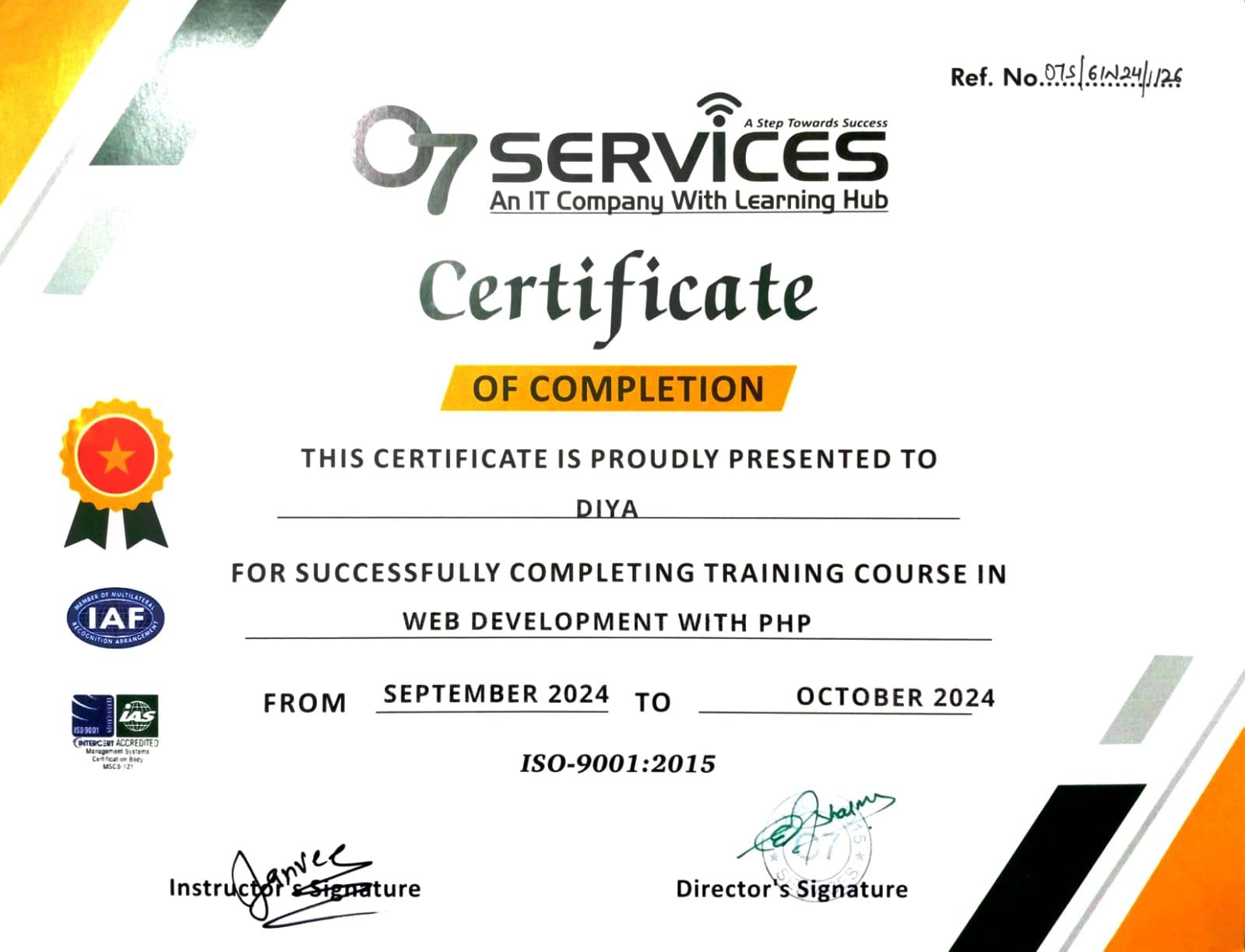 Certificate